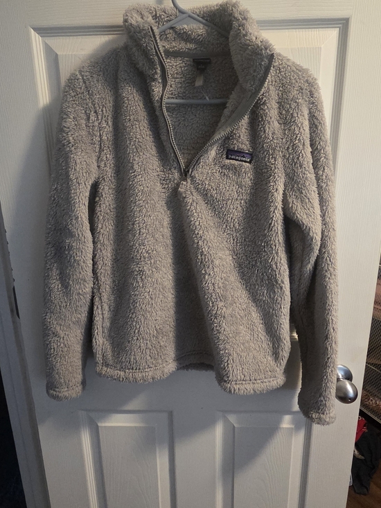 Patagonia Tops - Patagonia Womens Gray Los Gatos Fleece Quarter-Zip Pullover Short Jacket Small